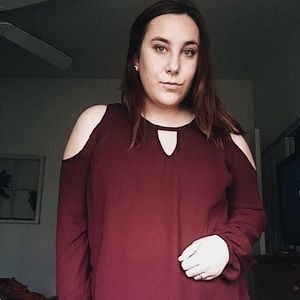 Rue 21, Cold-Shoulder Sheer Blouse